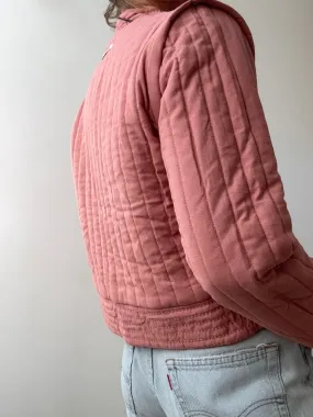 Reversible Peach Spot Quilt Jacket
