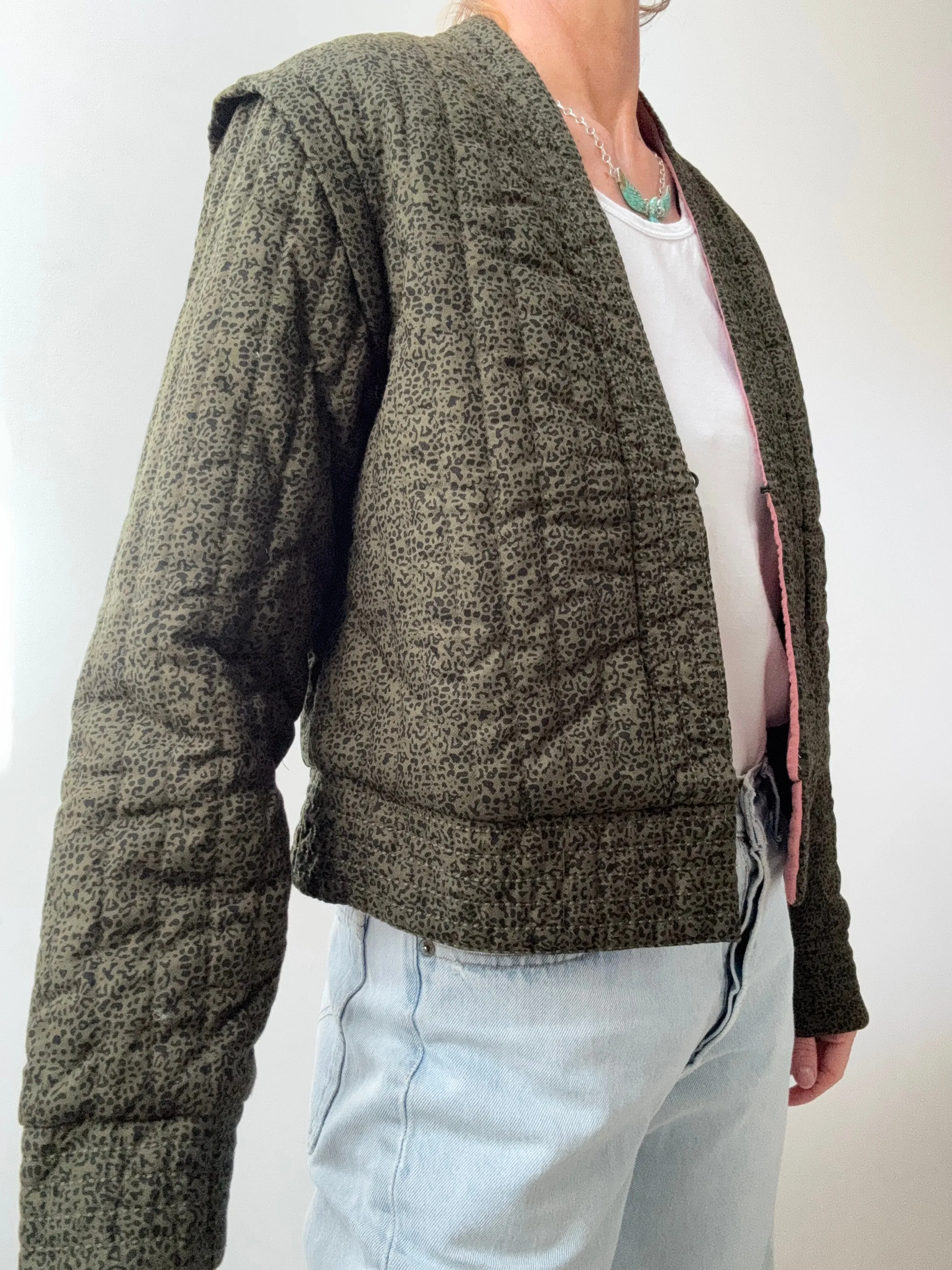 Reversible Peach Spot Quilt Jacket