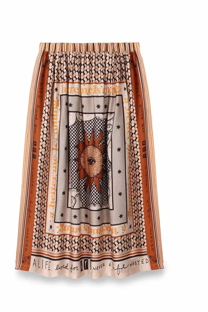 Rosalee Printed Skirt / Tattoo