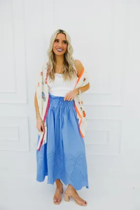 Rosalina Midi Skirt - Blue