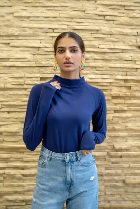Royal Blue High Neck Bodysuit