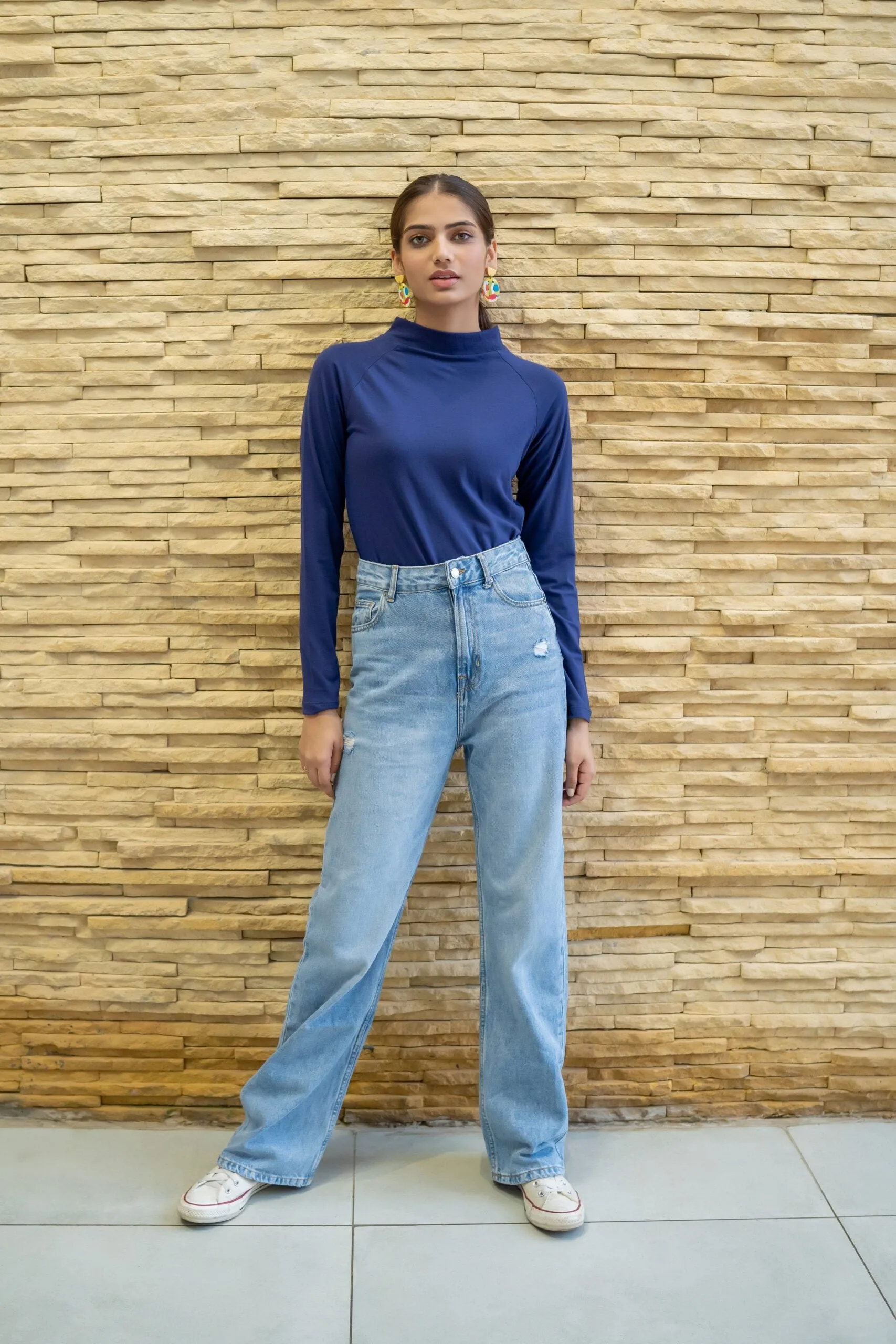 Royal Blue High Neck Bodysuit
