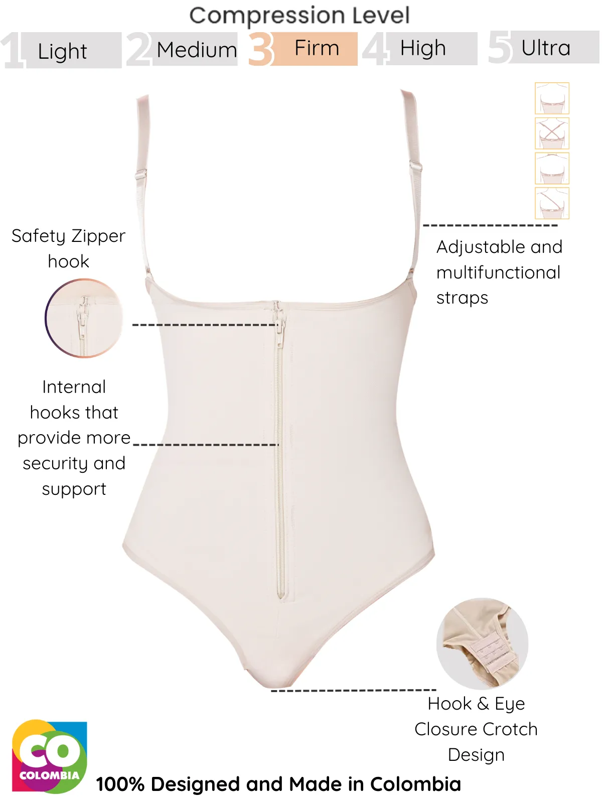 Siluet 1005 Strapless Panty Shapewear – Two Back Options: Powernet or Stretch Fabric