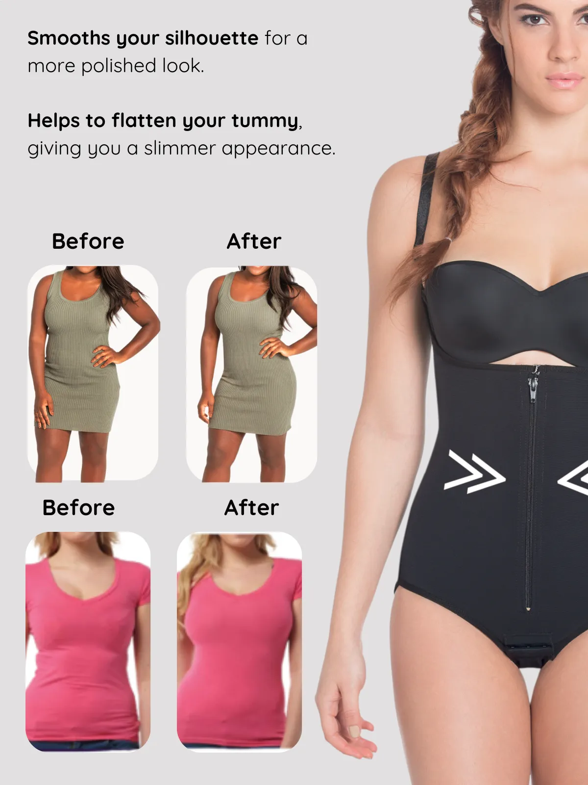 Siluet 1005 Strapless Panty Shapewear – Two Back Options: Powernet or Stretch Fabric