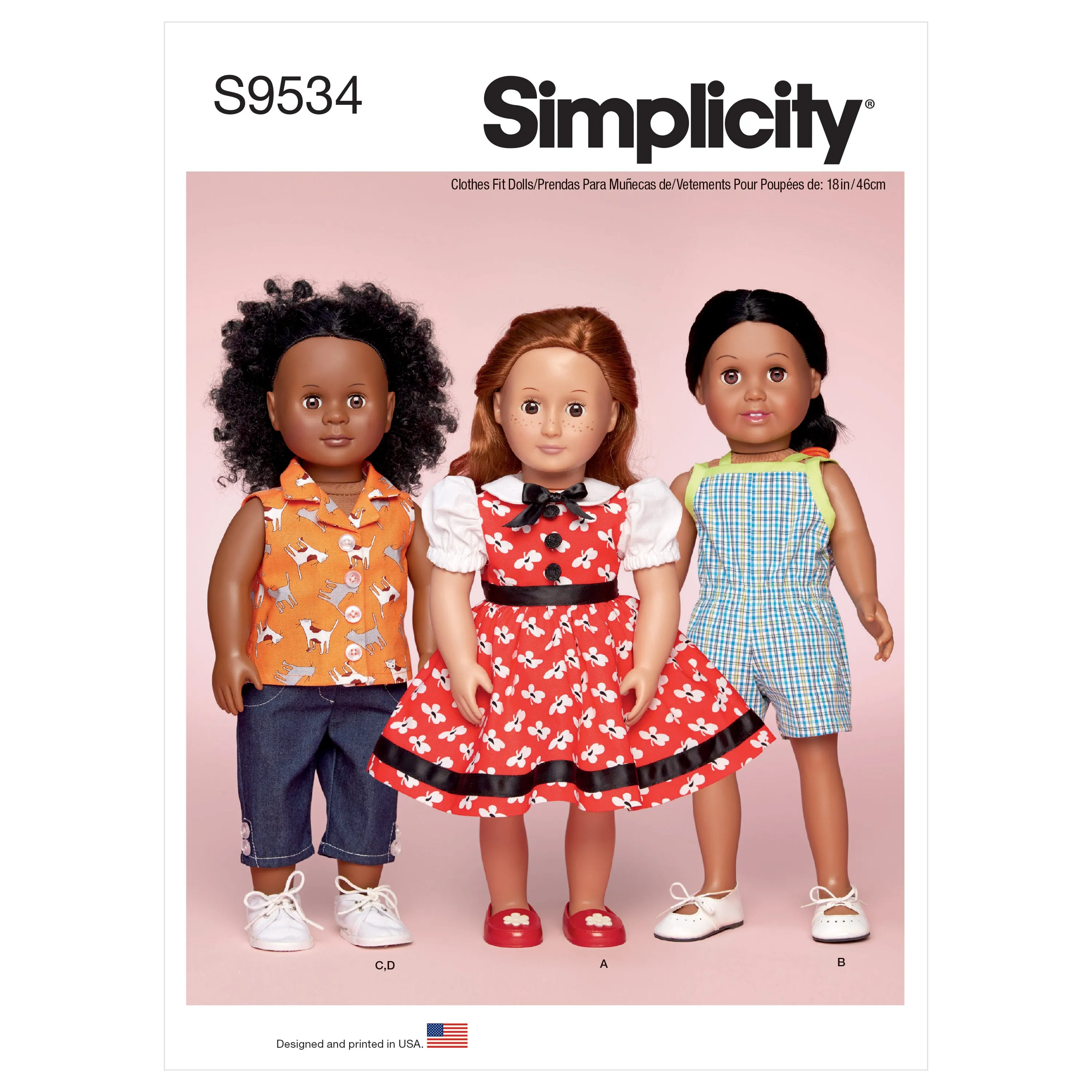 Simplicity 9534 18 inch Doll Clothes pattern