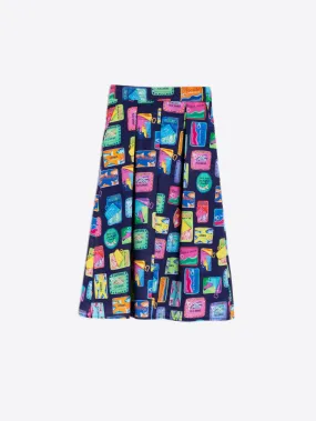 SKIRT OLIMPIA SARDINAS NAVY VOILE