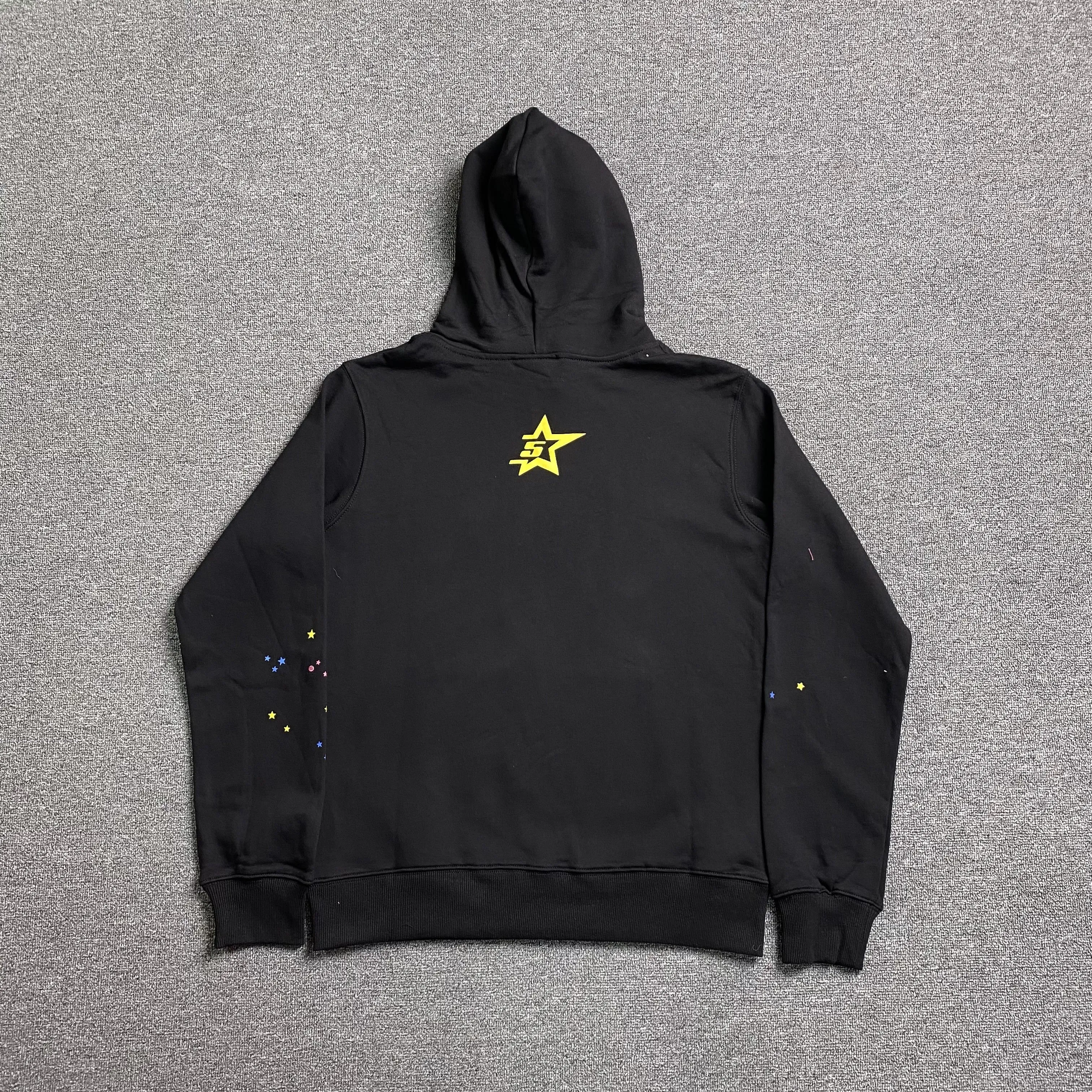 Sp5der PINK Hoodie Black