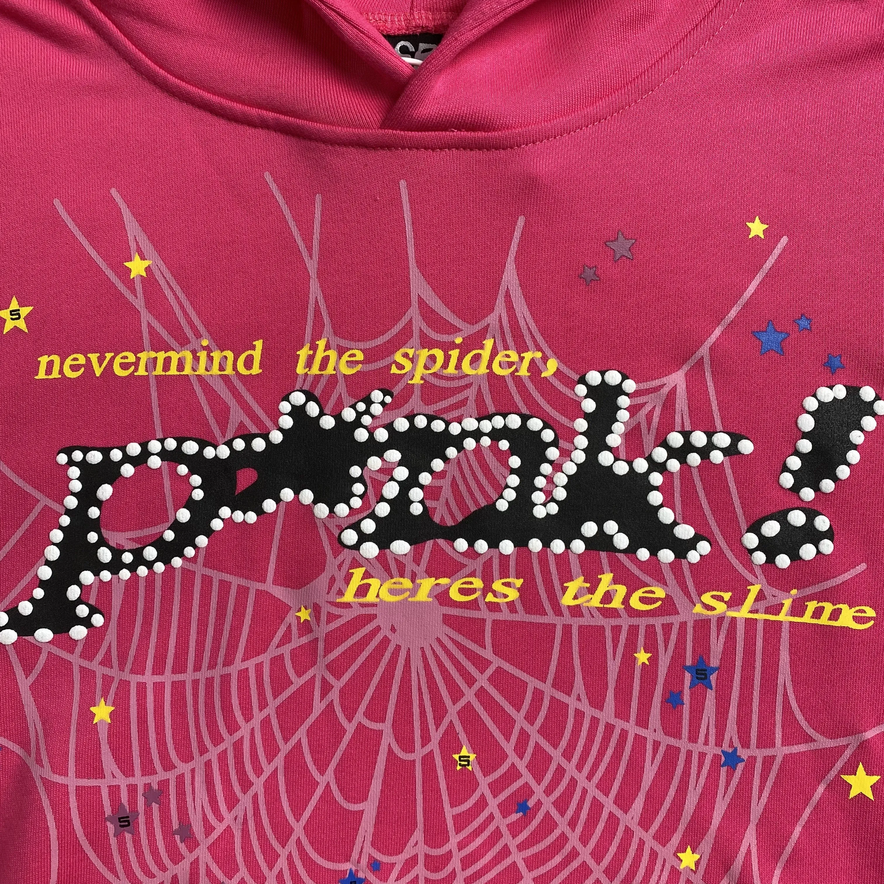 Sp5der PINK Hoodie Pink