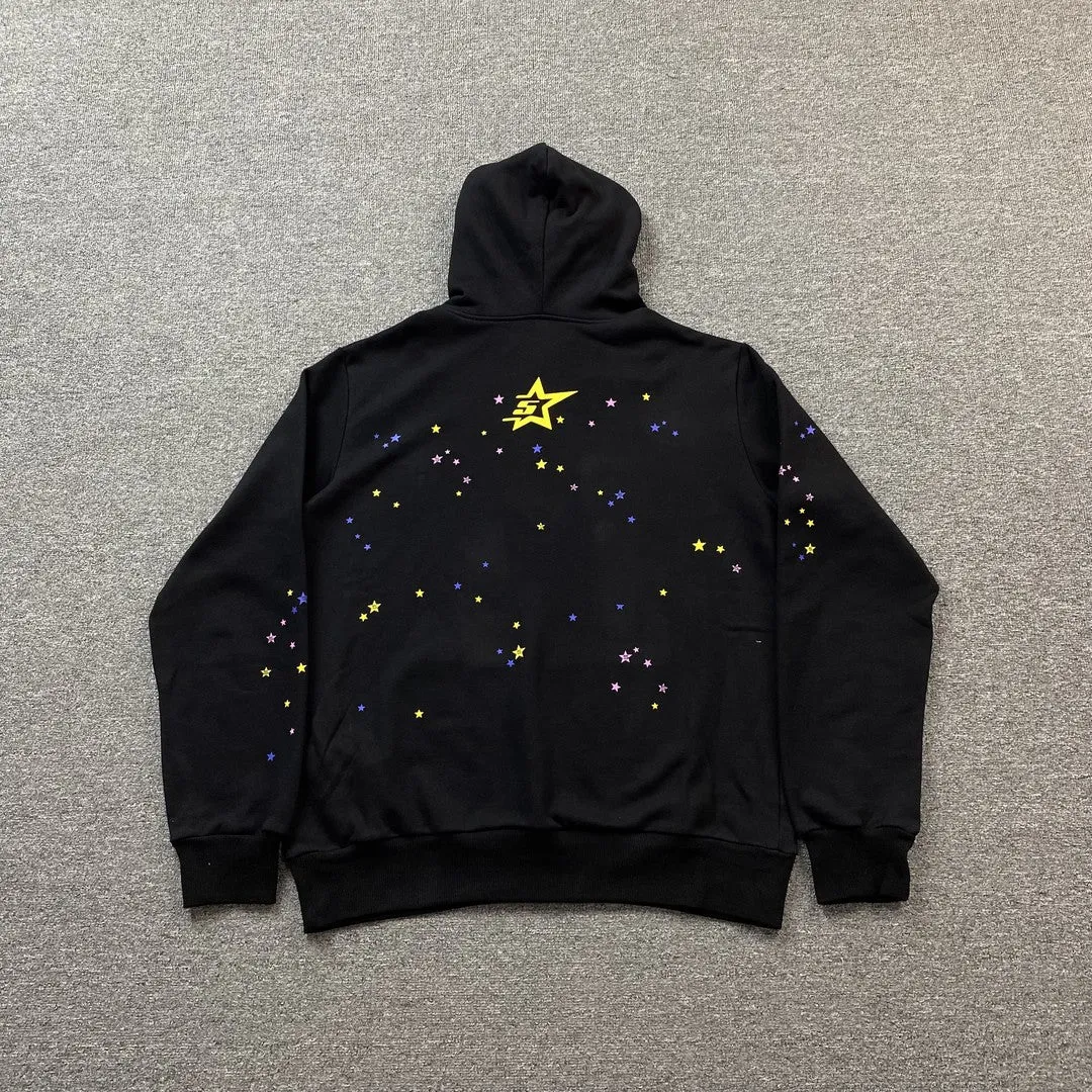 Sp5der PINK V2 Hoodie Black