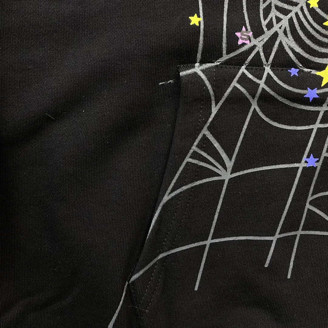 Sp5der PINK V2 Hoodie Black