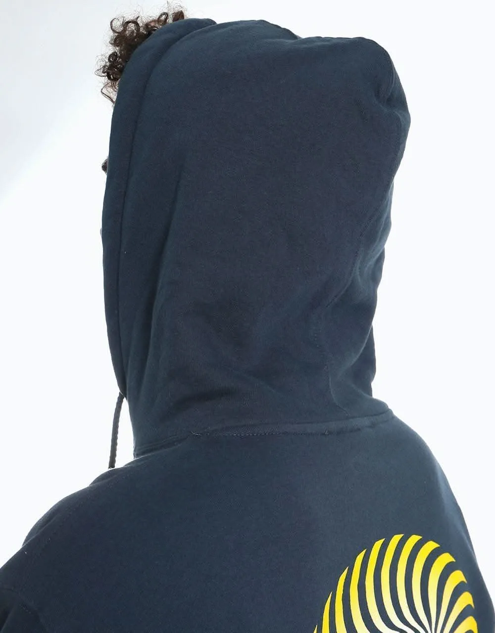 Spitfire Classic Swirl Fade Pullover Hoodie - Slate Blue/Yellow-White