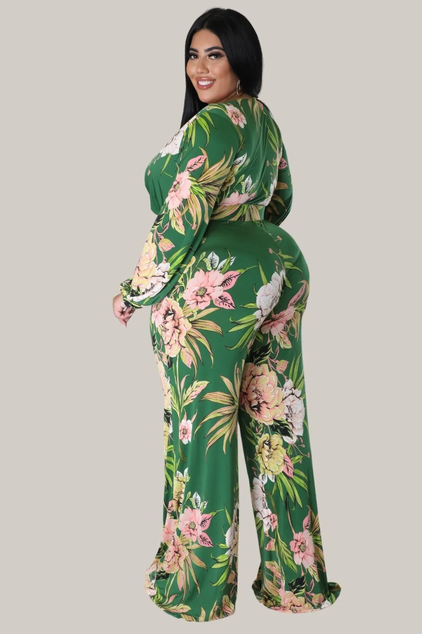 Spring Days Floral Belted Jumpsuit