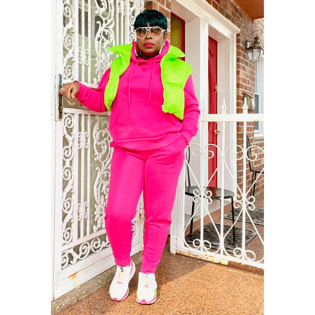 Spring Vibes '22 Hooded Jogger Set (Two Colors)