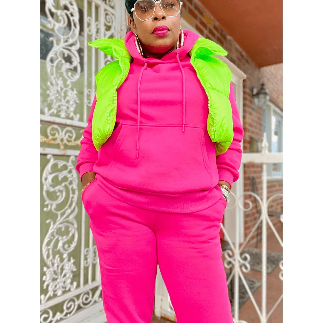 Spring Vibes '22 Hooded Jogger Set (Two Colors)