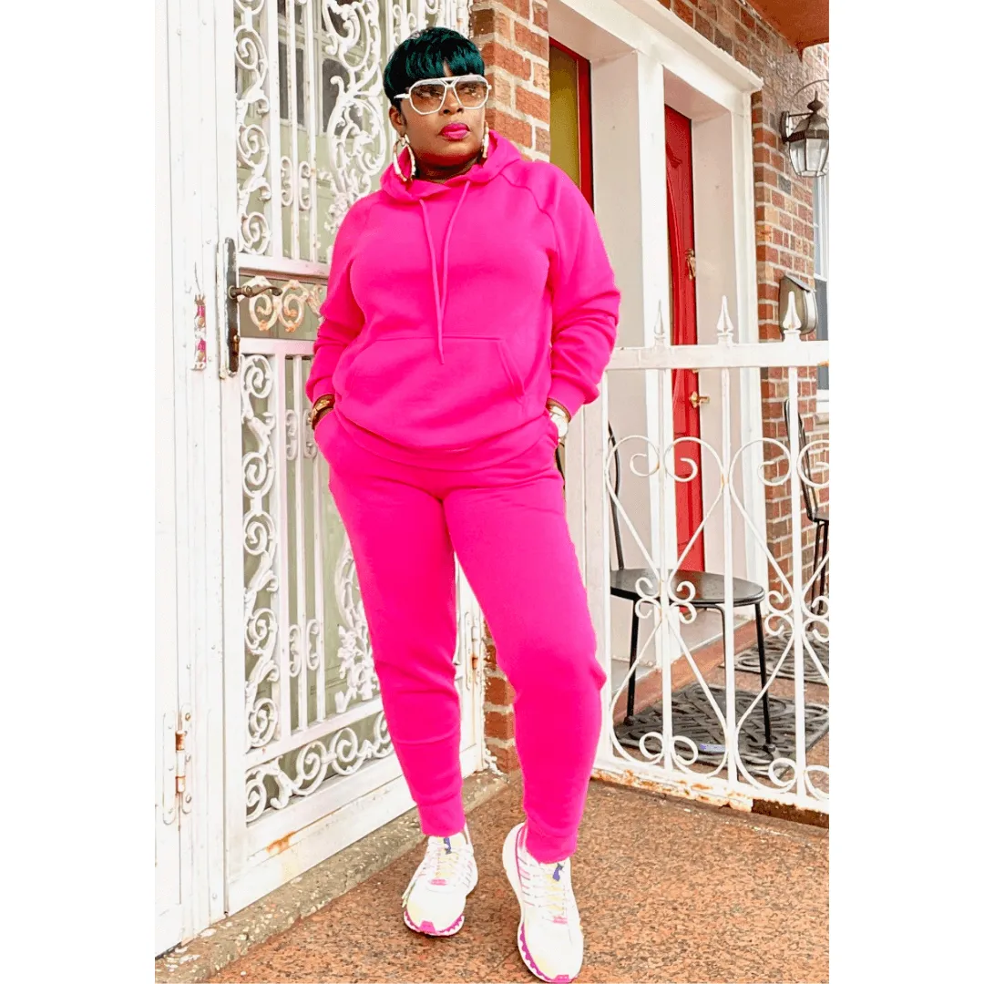 Spring Vibes '22 Hooded Jogger Set (Two Colors)