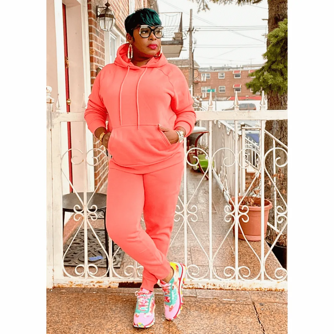 Spring Vibes '22 Hooded Jogger Set (Two Colors)