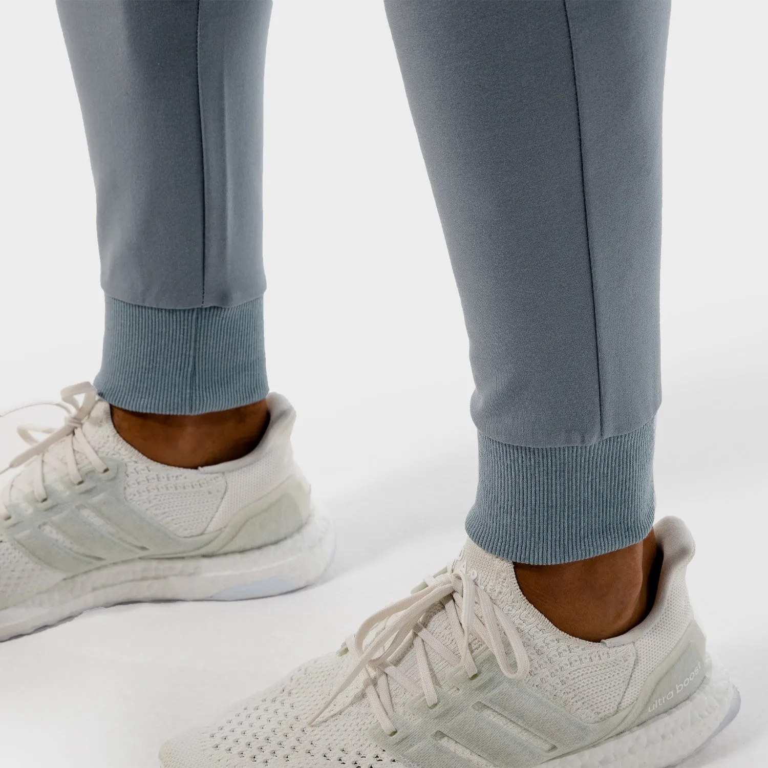 Statement Ribbed Joggers- Blue