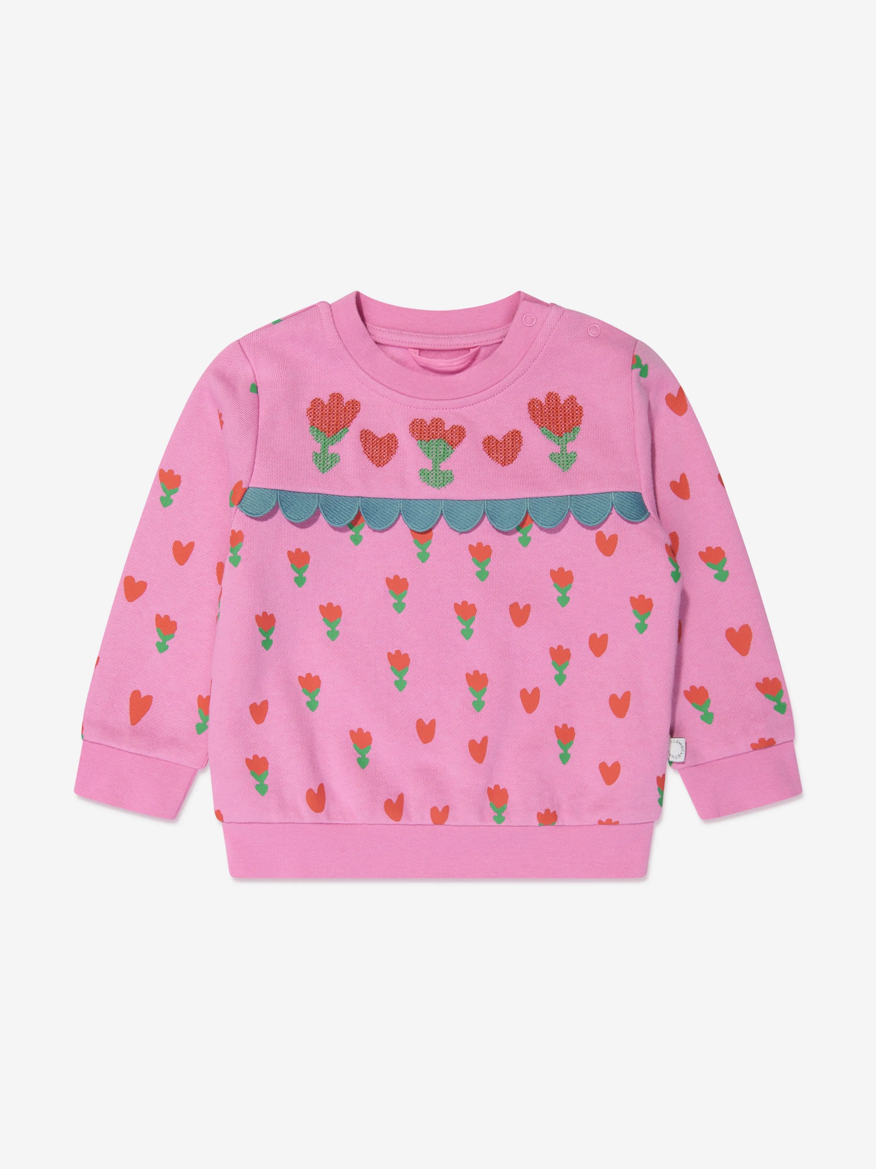 Stella McCartney Baby Girls Flower Tracksuit in Pink