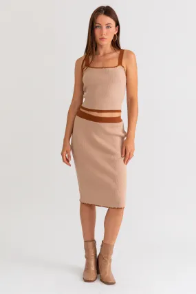 Sweater Stitch Midi Skirt