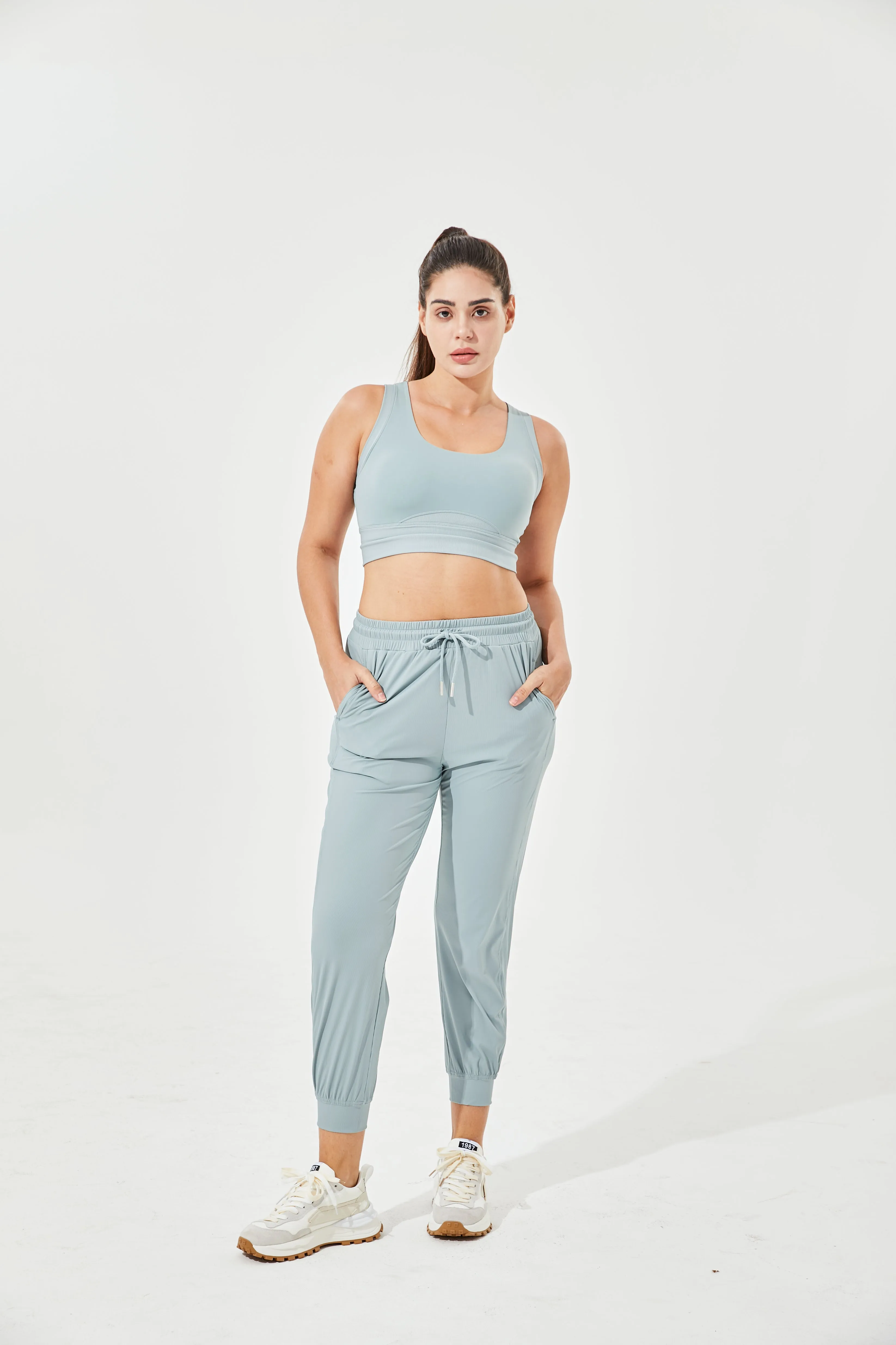 Tangs Display - High-Waisted Silky & Cooling Luxe Joggers with Cuffs