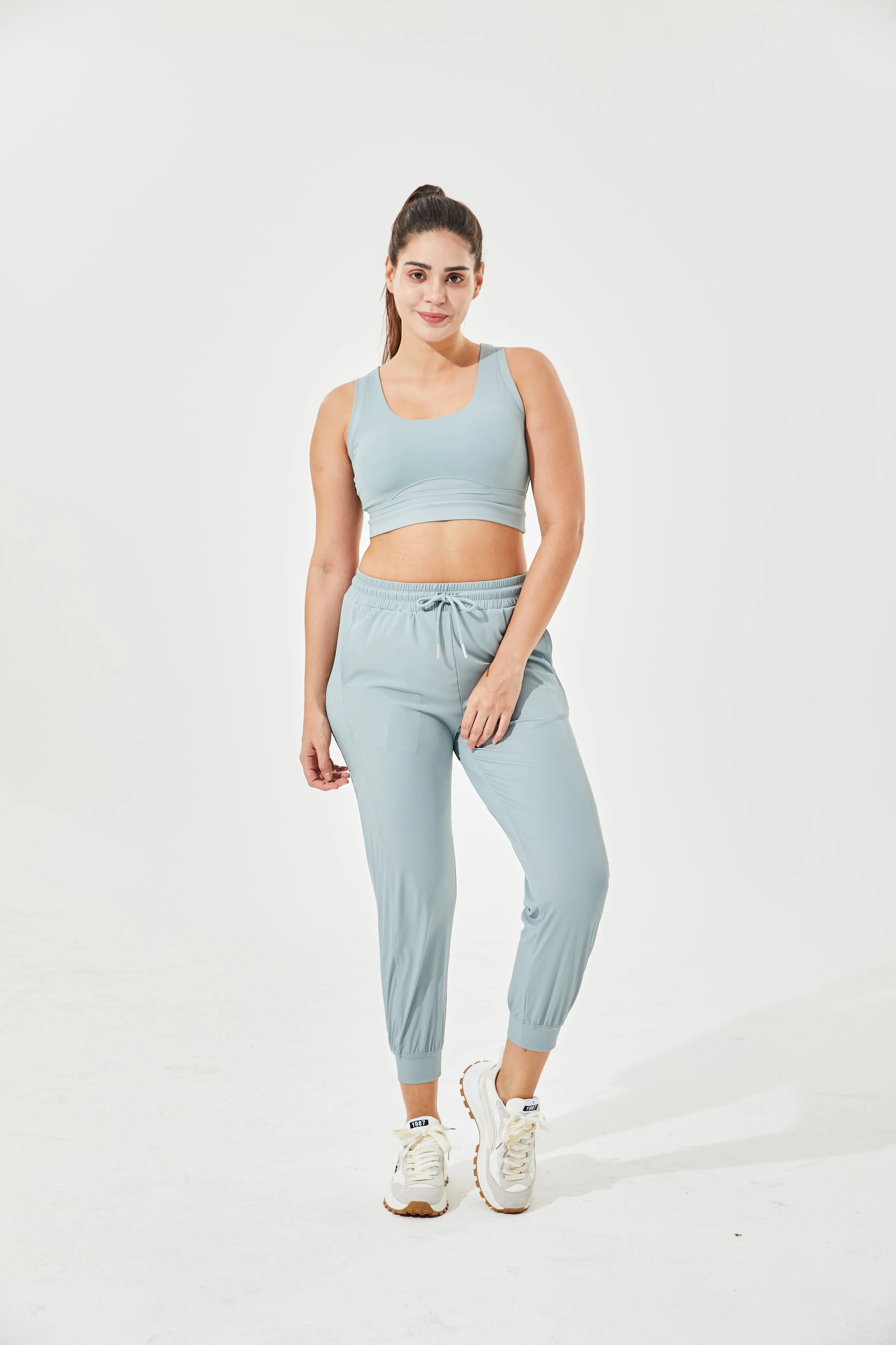 Tangs Display - High-Waisted Silky & Cooling Luxe Joggers with Cuffs