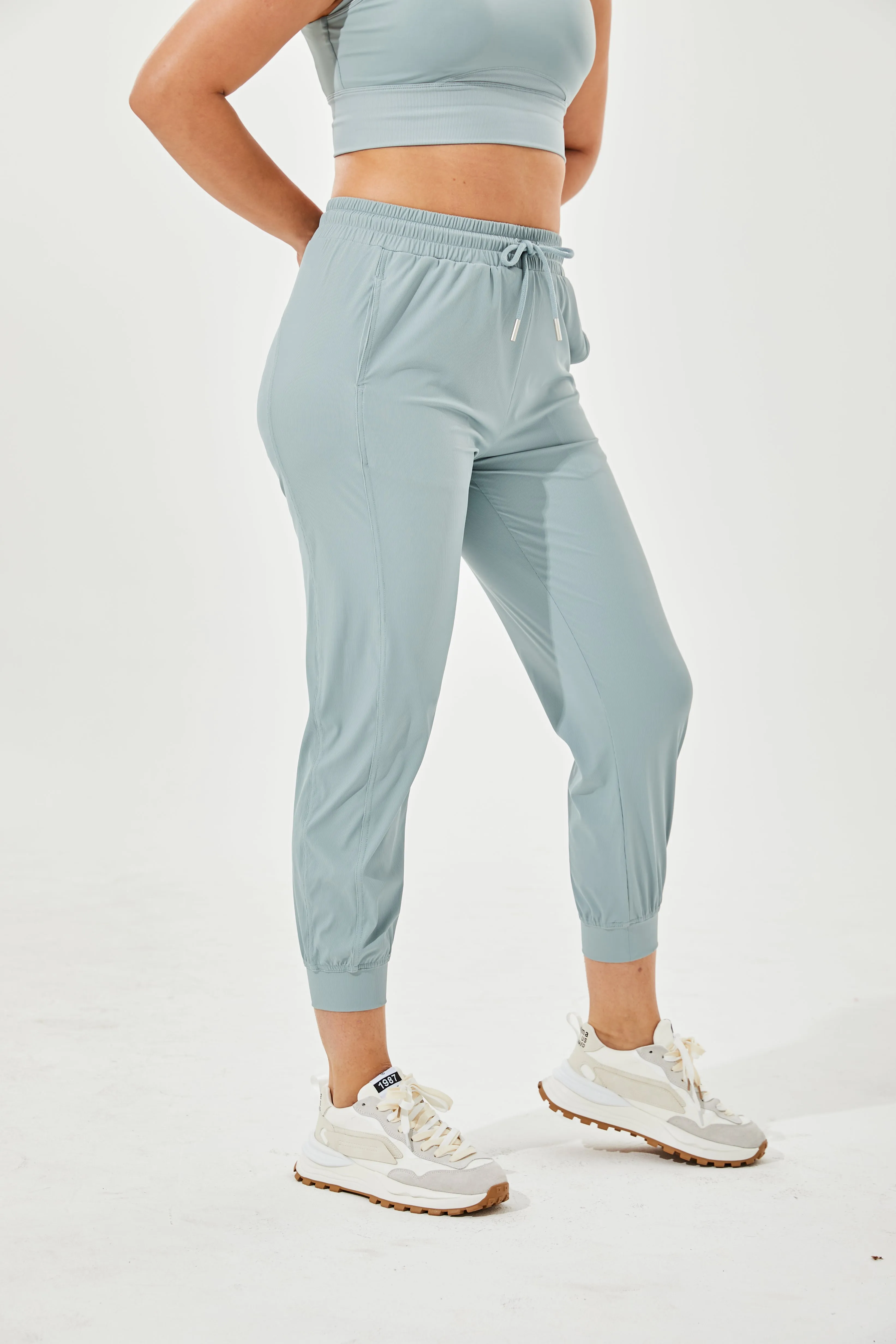 Tangs Display - High-Waisted Silky & Cooling Luxe Joggers with Cuffs