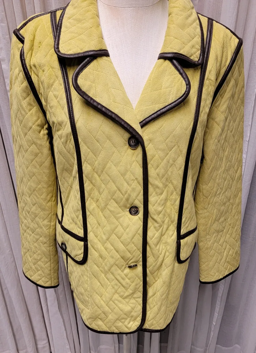 Tasha Polizzi Quilted Faux Suede Jacket