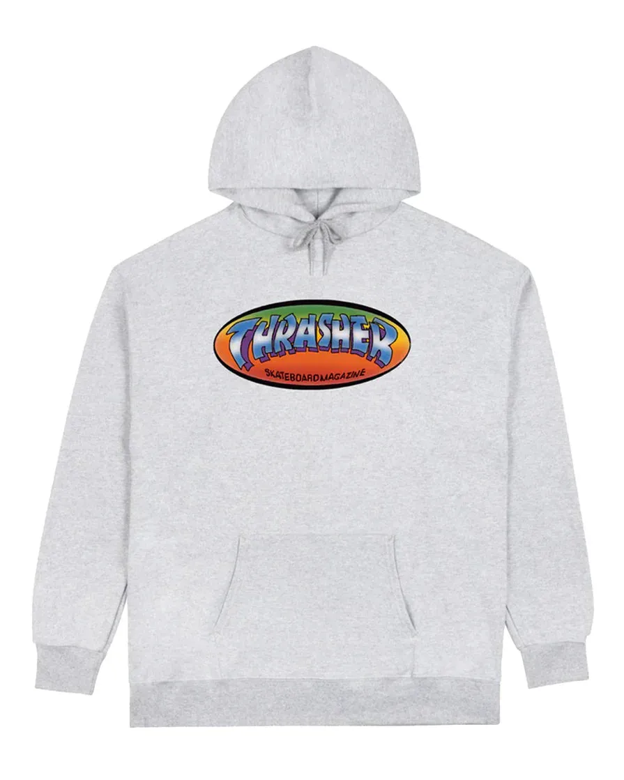 Thrasher Ninety-Five by Spanky Pullover Hoodie-Ash Grey