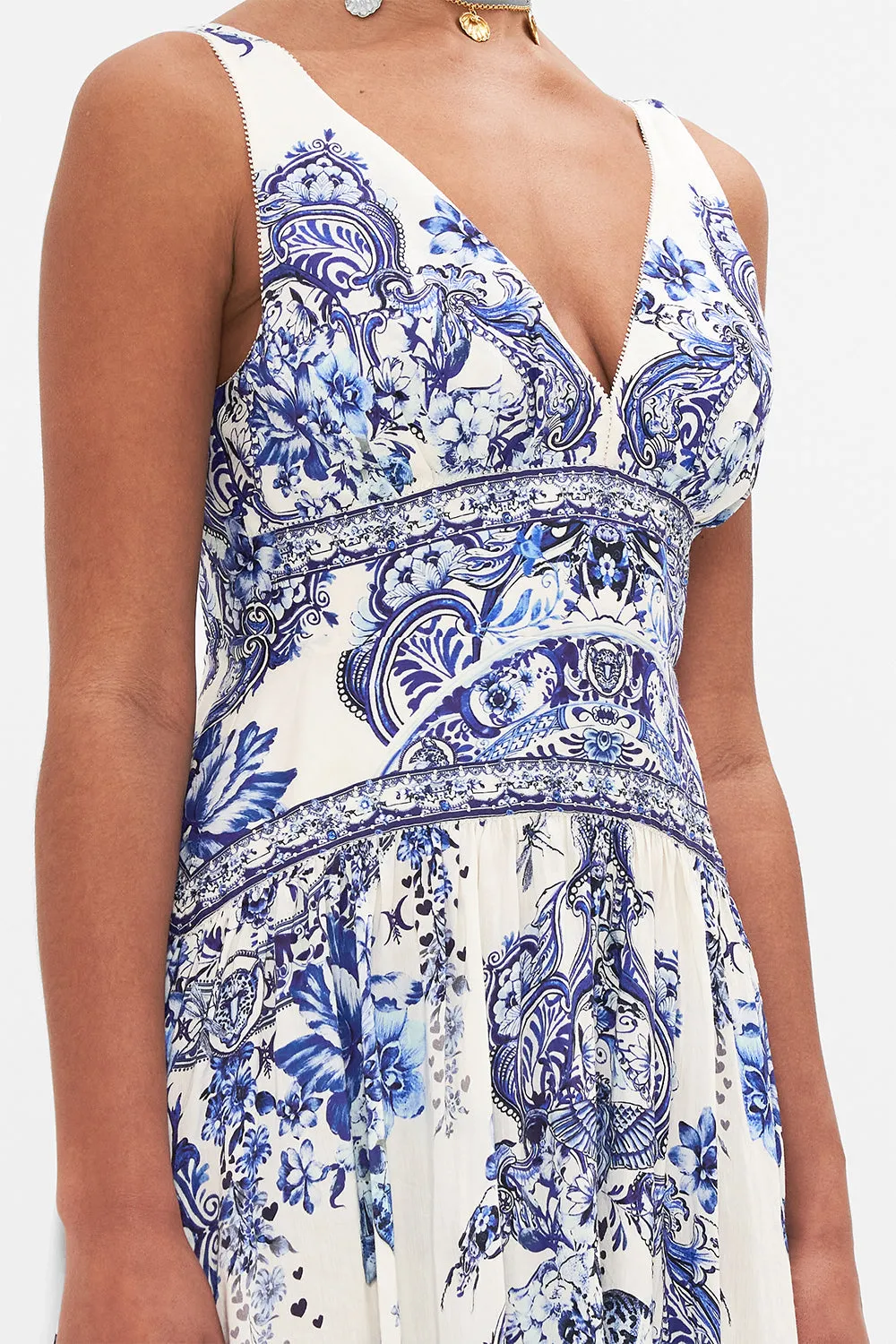 TIE SHOULDER DRESS GLAZE AND GRAZE