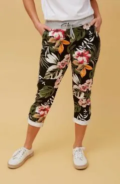 TROPICAL COTTON JOGGER JERSEY WAIST PANT
