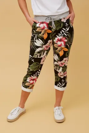 TROPICAL COTTON JOGGER JERSEY WAIST PANT