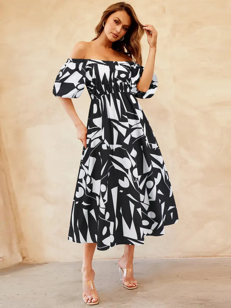 Tropical Hideaway Maxi Floral Off The Shoulder Dress