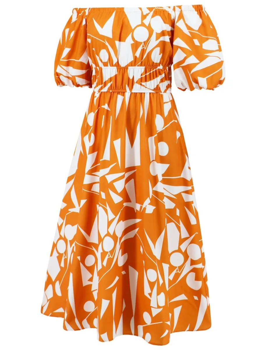 Tropical Hideaway Maxi Floral Off The Shoulder Dress