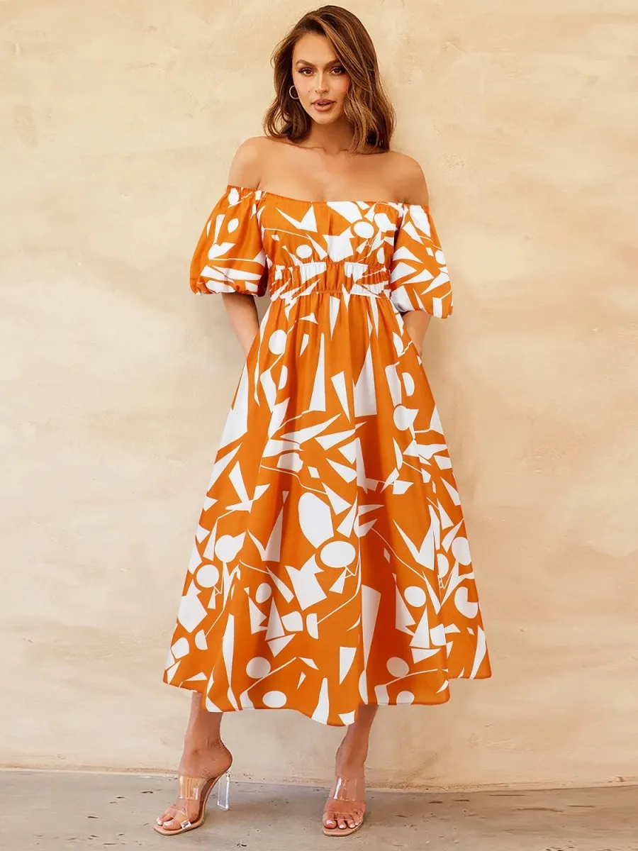 Tropical Hideaway Maxi Floral Off The Shoulder Dress
