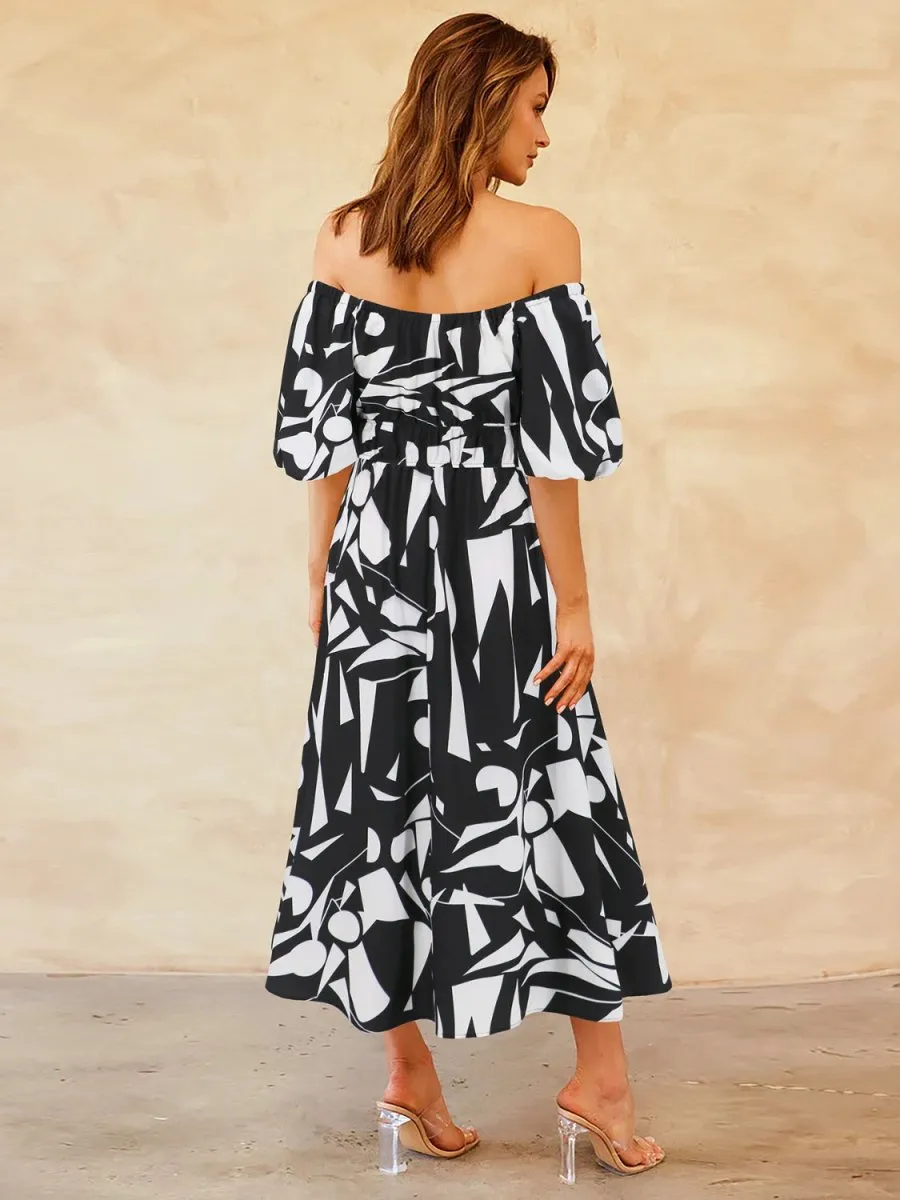 Tropical Hideaway Maxi Floral Off The Shoulder Dress