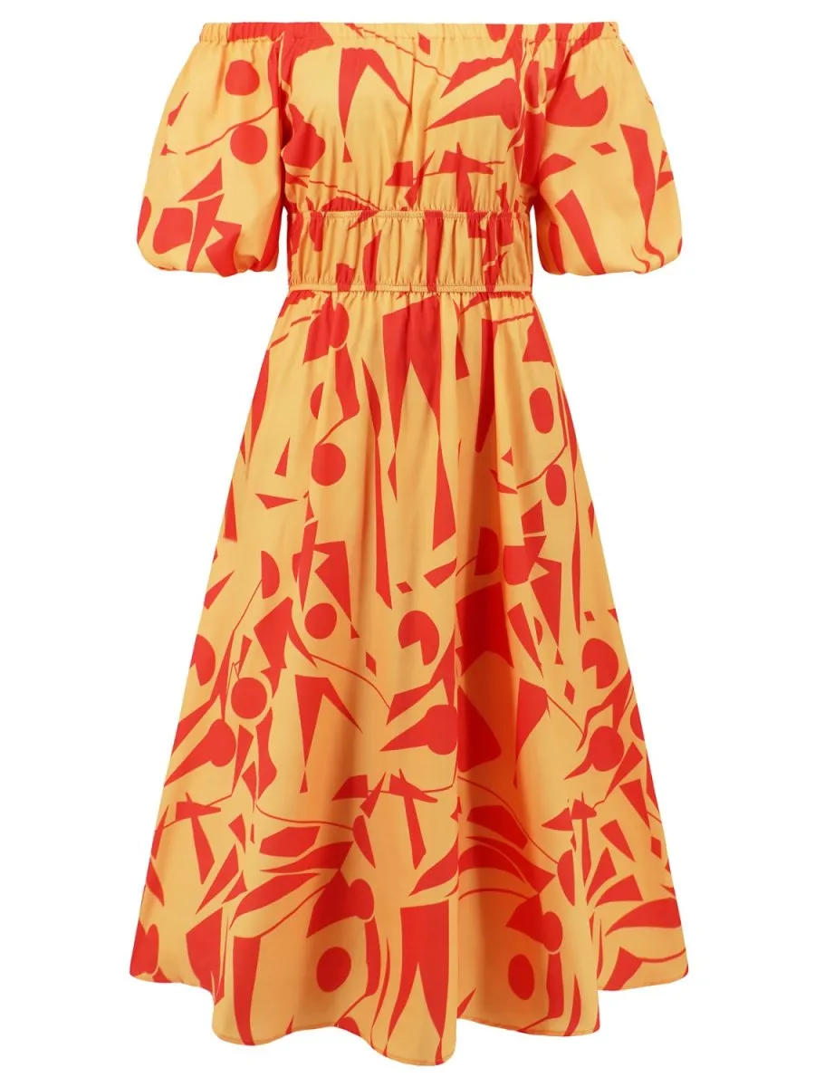 Tropical Hideaway Maxi Floral Off The Shoulder Dress