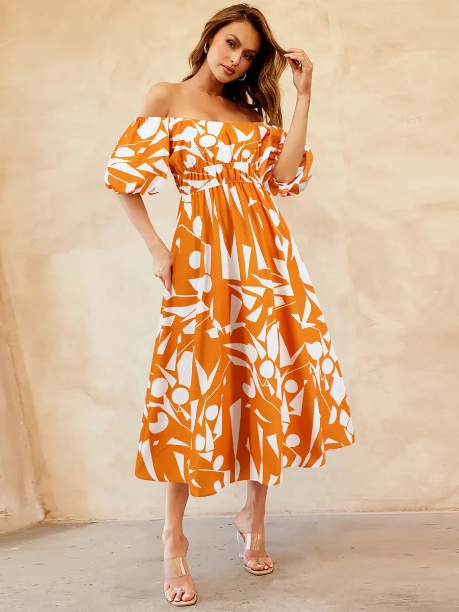 Tropical Hideaway Maxi Floral Off The Shoulder Dress