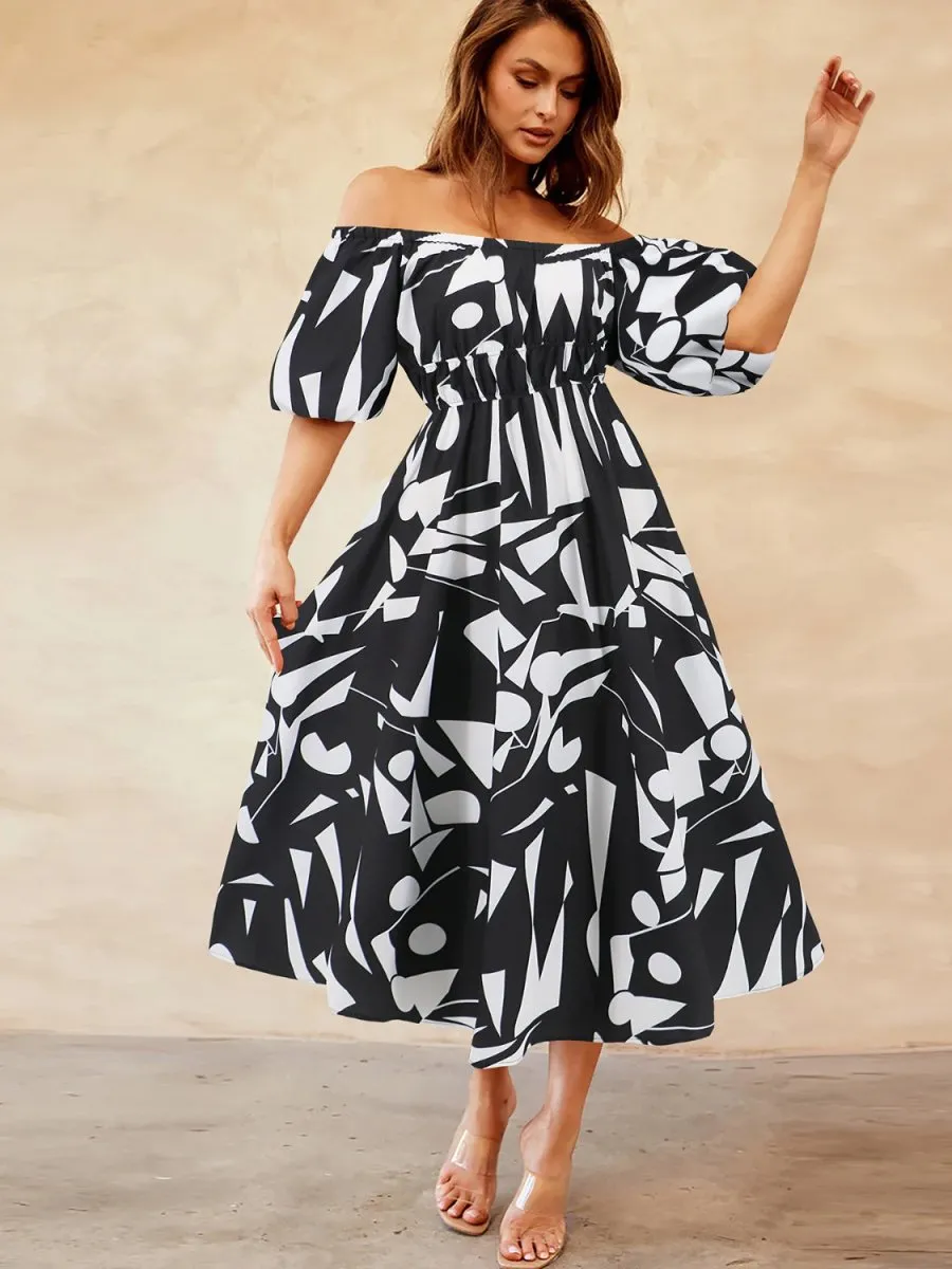 Tropical Hideaway Maxi Floral Off The Shoulder Dress