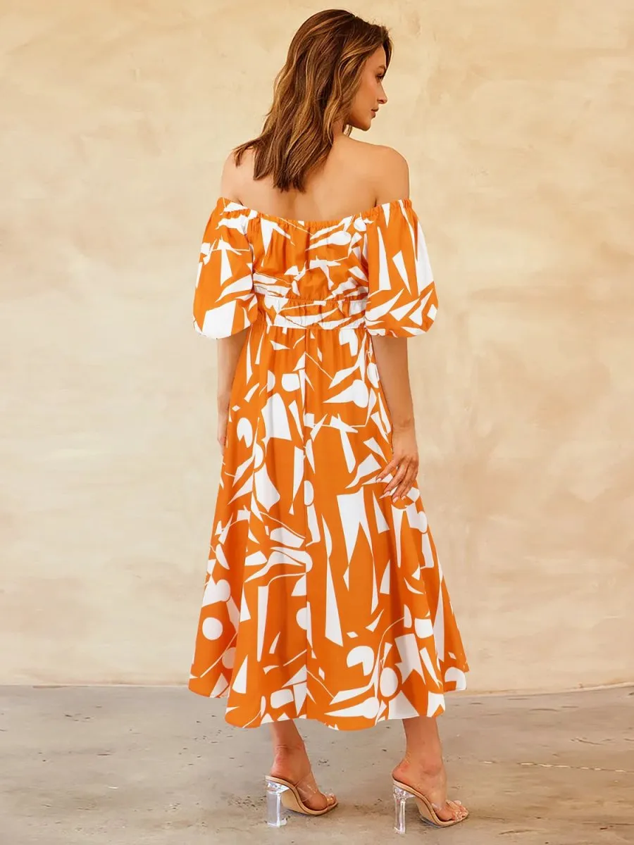 Tropical Hideaway Maxi Floral Off The Shoulder Dress