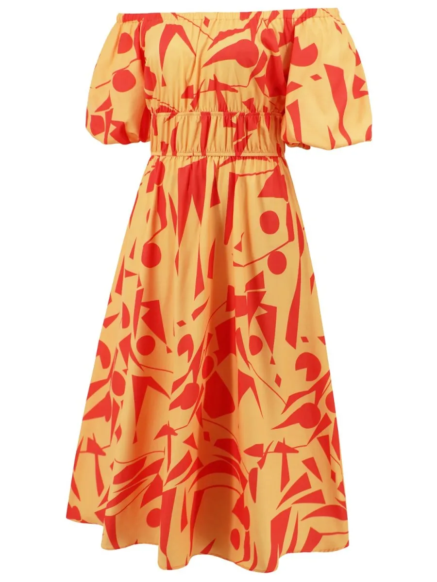 Tropical Hideaway Maxi Floral Off The Shoulder Dress