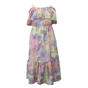 Tween Printed Chiffon Maxi Dress