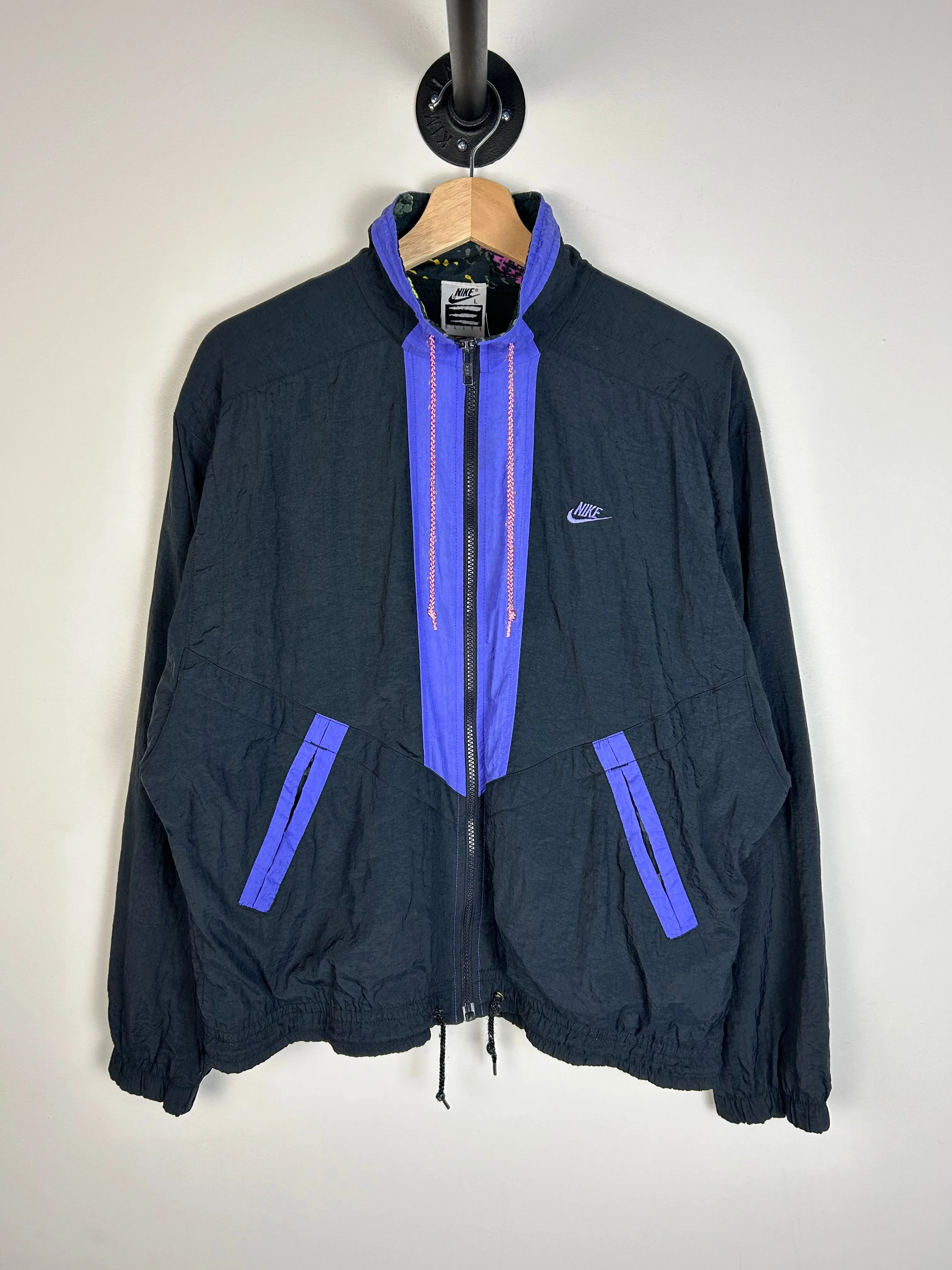 Vintage 90's Nike Elite Black & Purple Windbreaker