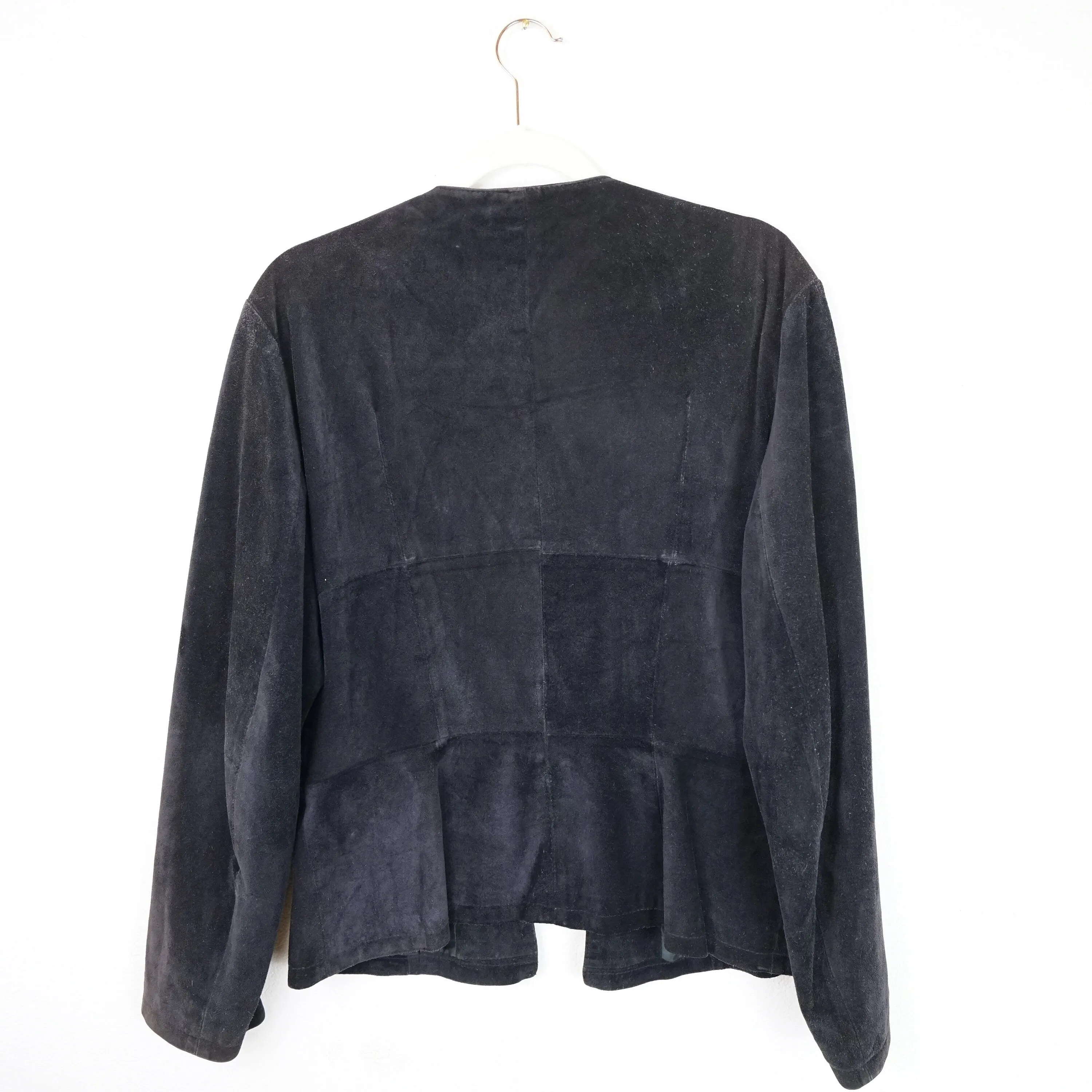 Vintage dark blue suede jacket Size S