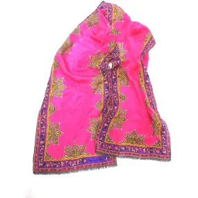 Vintage Oscar De La Renta Silk Scarf Hot Colors Marrakesh Oblong 1970s