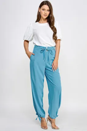 WAIST DRAWSTRING DETAIL JOGGER PANTS