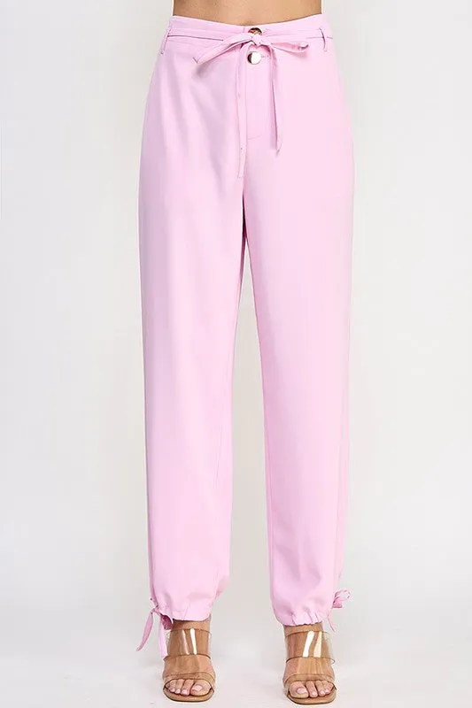 WAIST DRAWSTRING DETAIL JOGGER PANTS