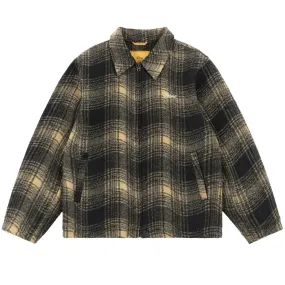 Wave Plaid Jacket - Camel