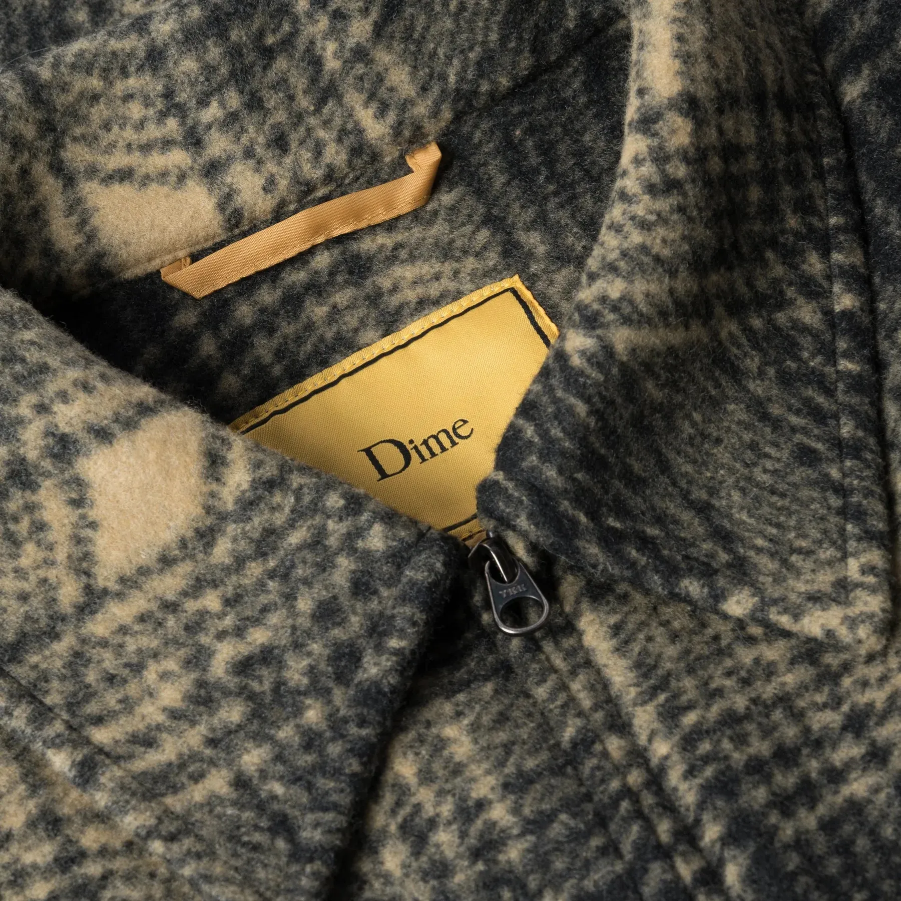 Wave Plaid Jacket - Camel