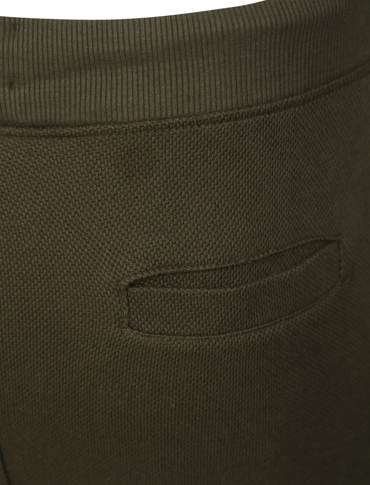 Winston Piqué Panel Cuffed Joggers in Khaki