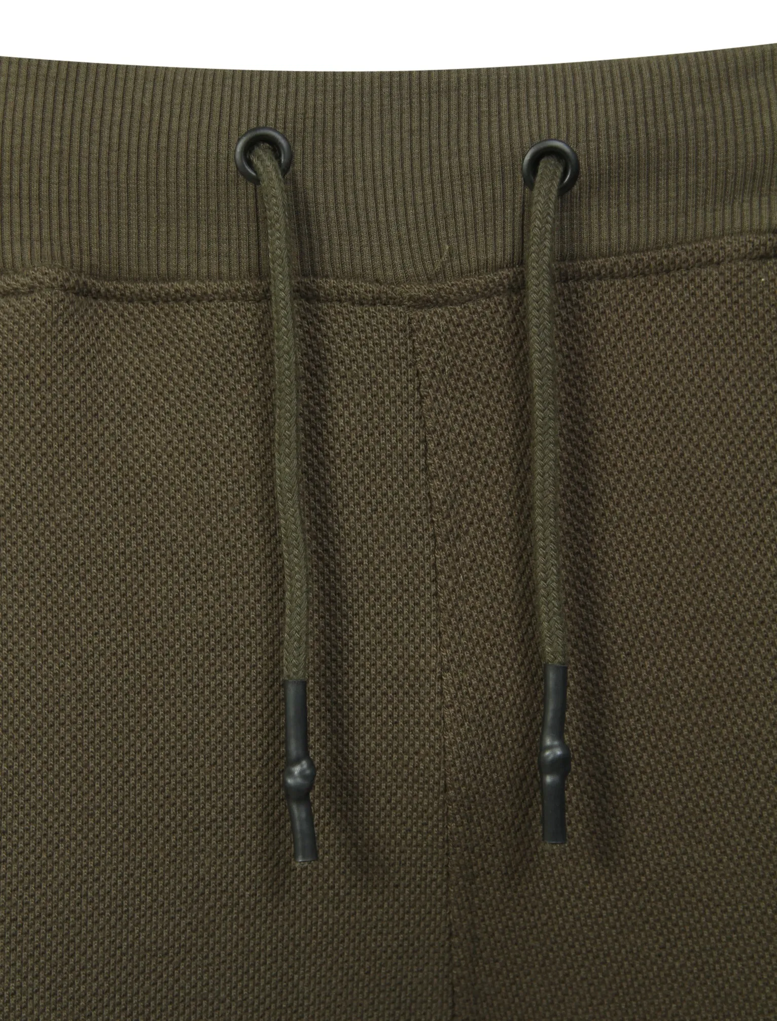 Winston Piqué Panel Cuffed Joggers in Khaki